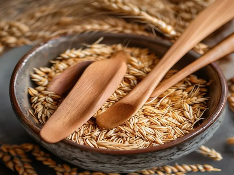 ظرف حلیم گندم خانگی تزئین شده با دارچین و کره