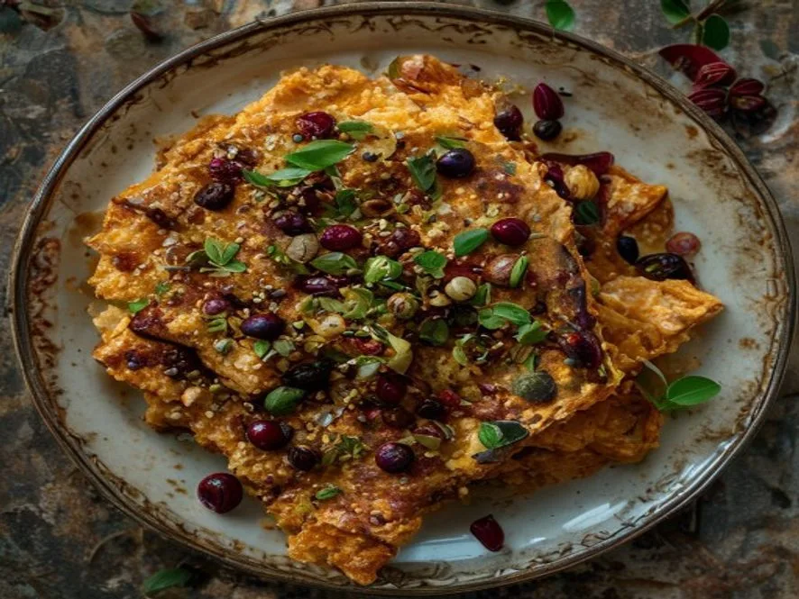 طرز تهیه ته‌چین مرغ زعفرانی با ته‌دیگ ماستی ترد