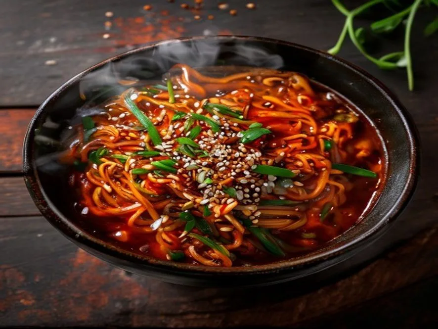 طرز تهیه نودل کره‌ای تند به سبک اتودهای یوتیوبی